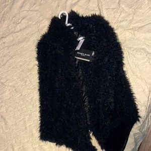 Black Faux Fur Vest